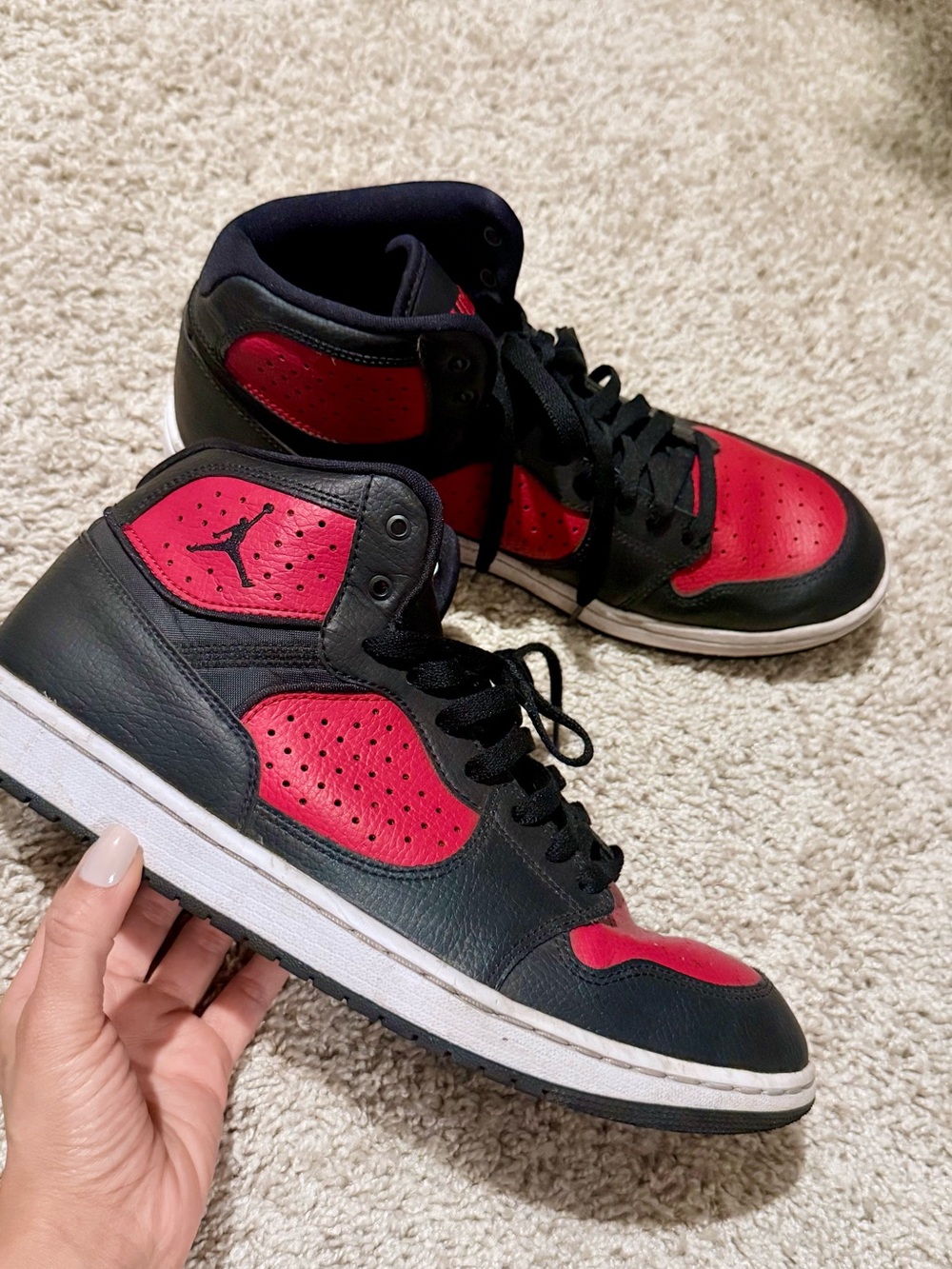 Jordan Men’s High-Top Sneakers Black Red